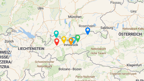 Map of company locations