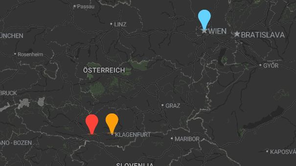 Map of company locations