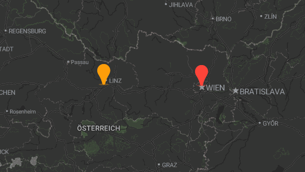 Map of company locations