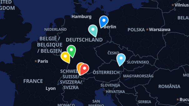Map of company locations