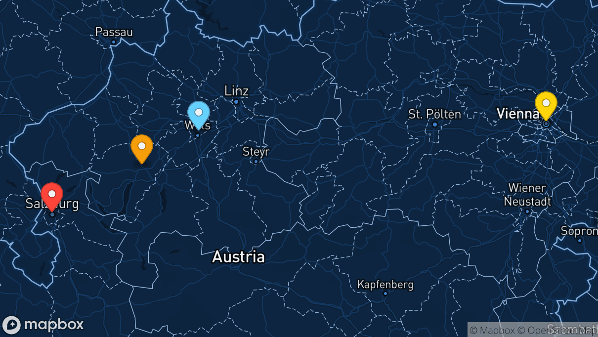 Map of company locations