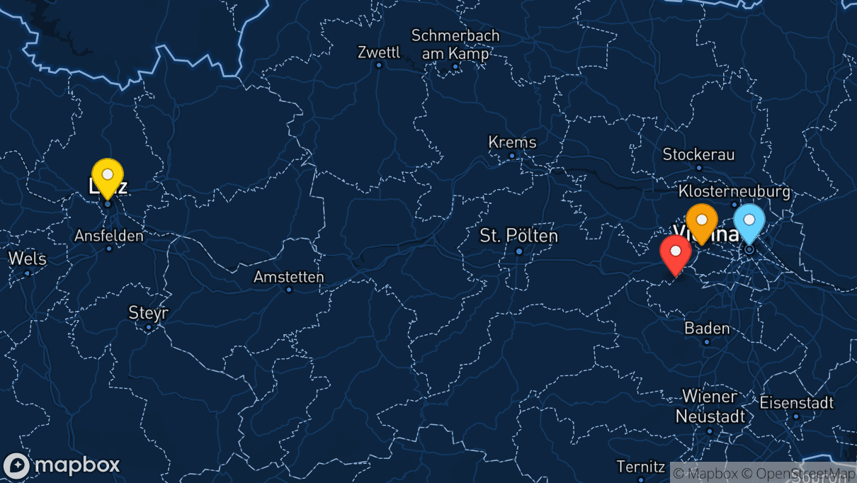 Map of company locations