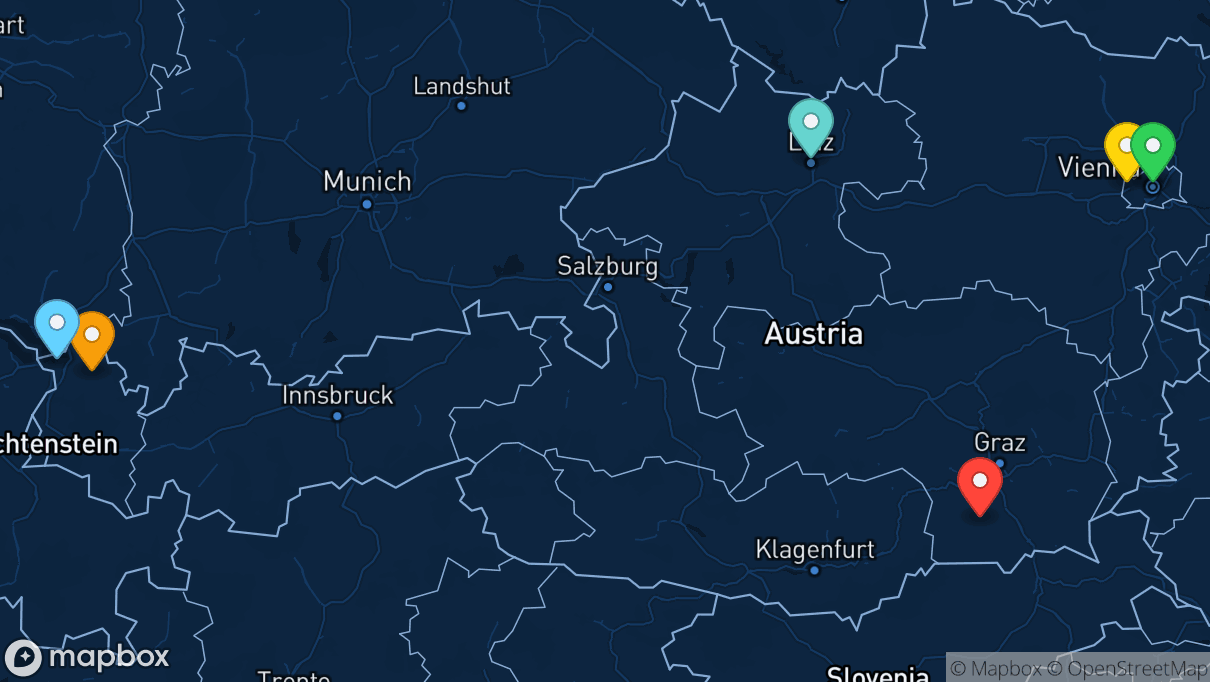 Map of company locations