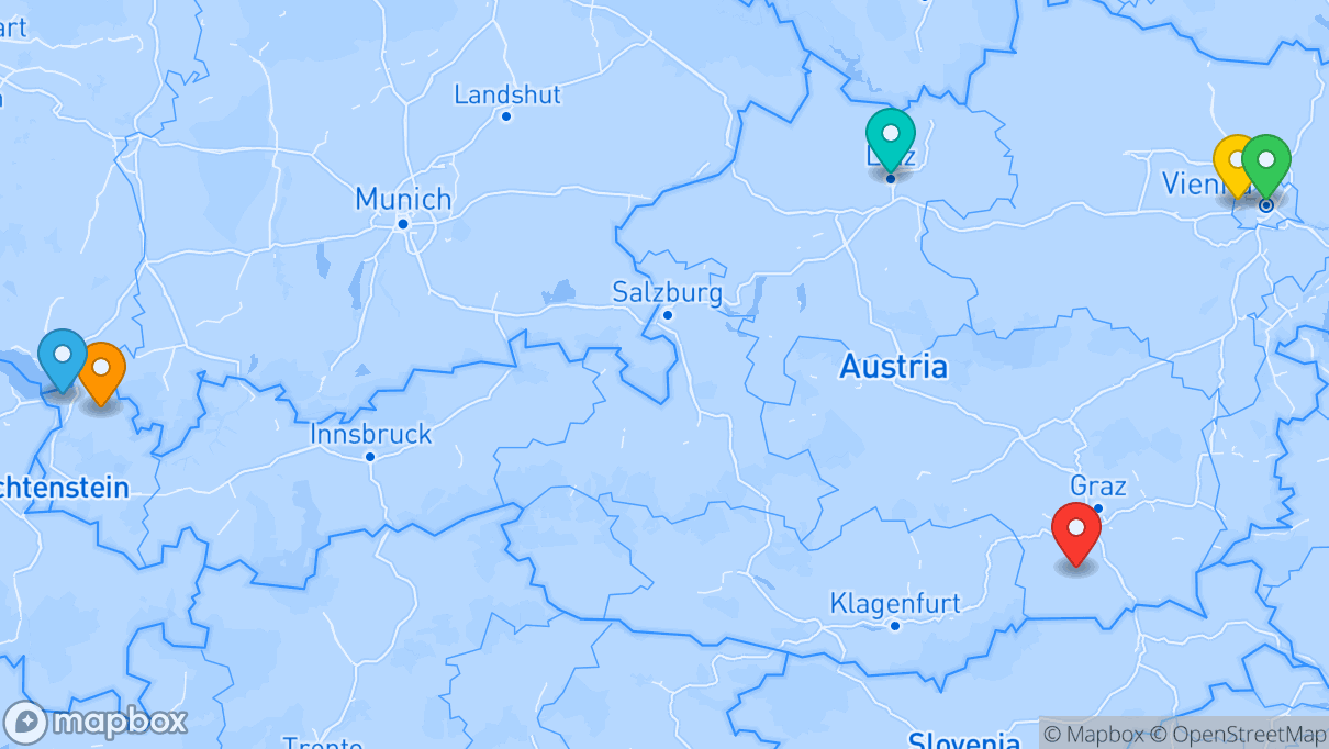Map of company locations