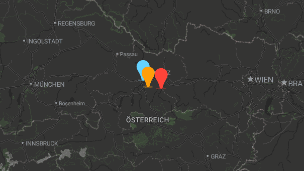 Map of company locations