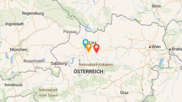 Map of company locations