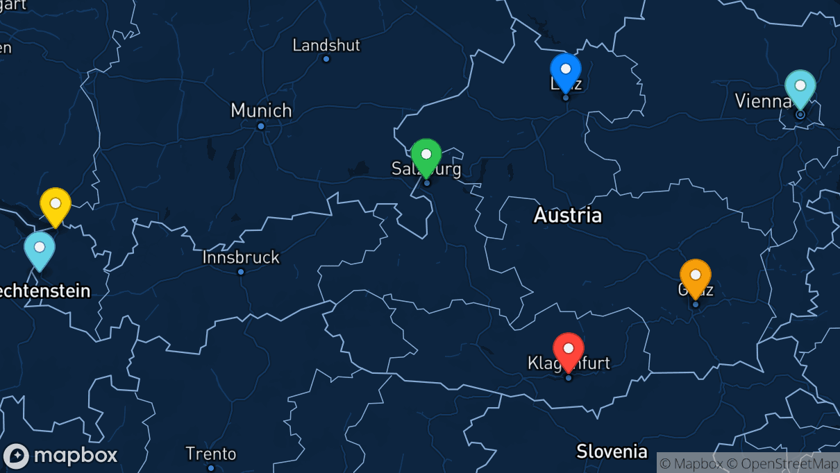 Map of company locations
