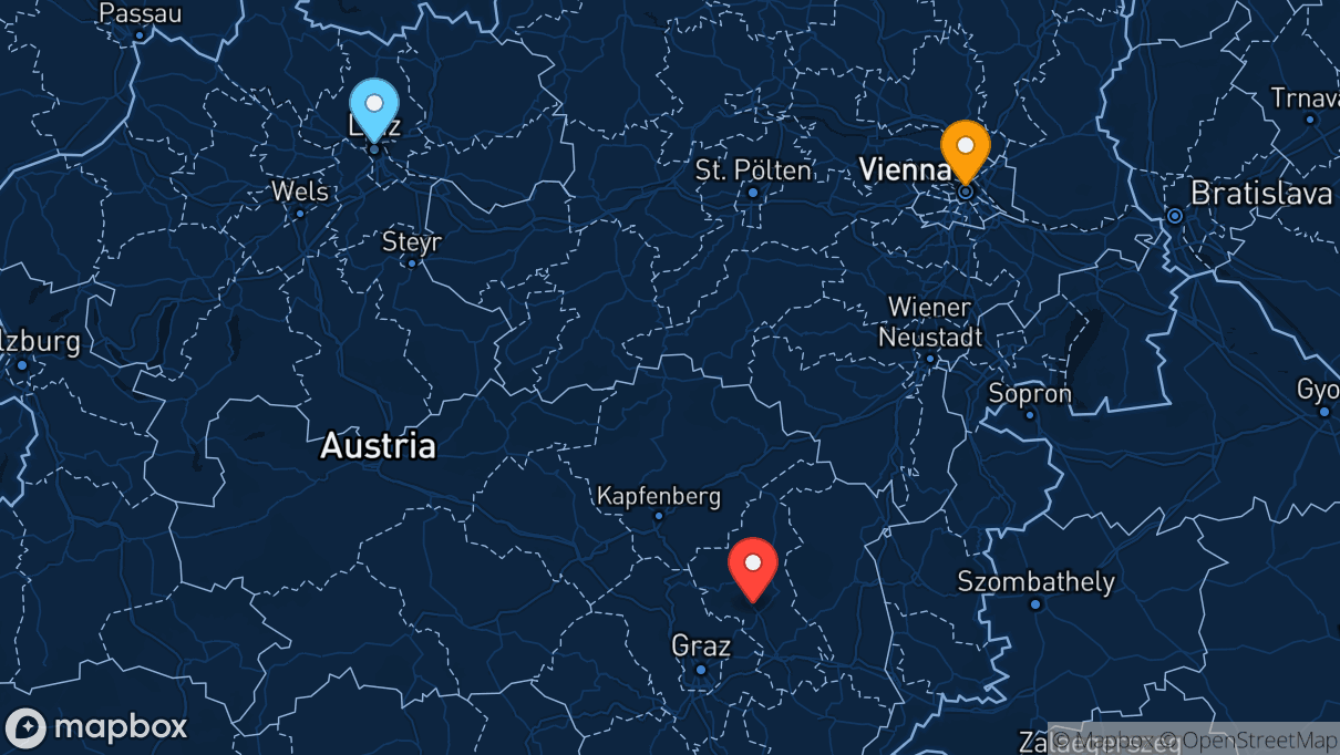 Map of company locations