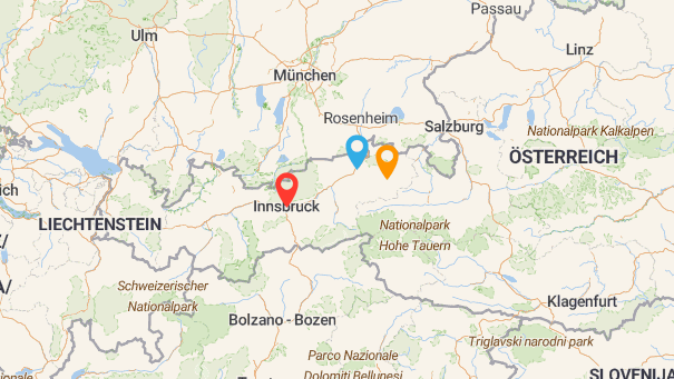 Map of company locations