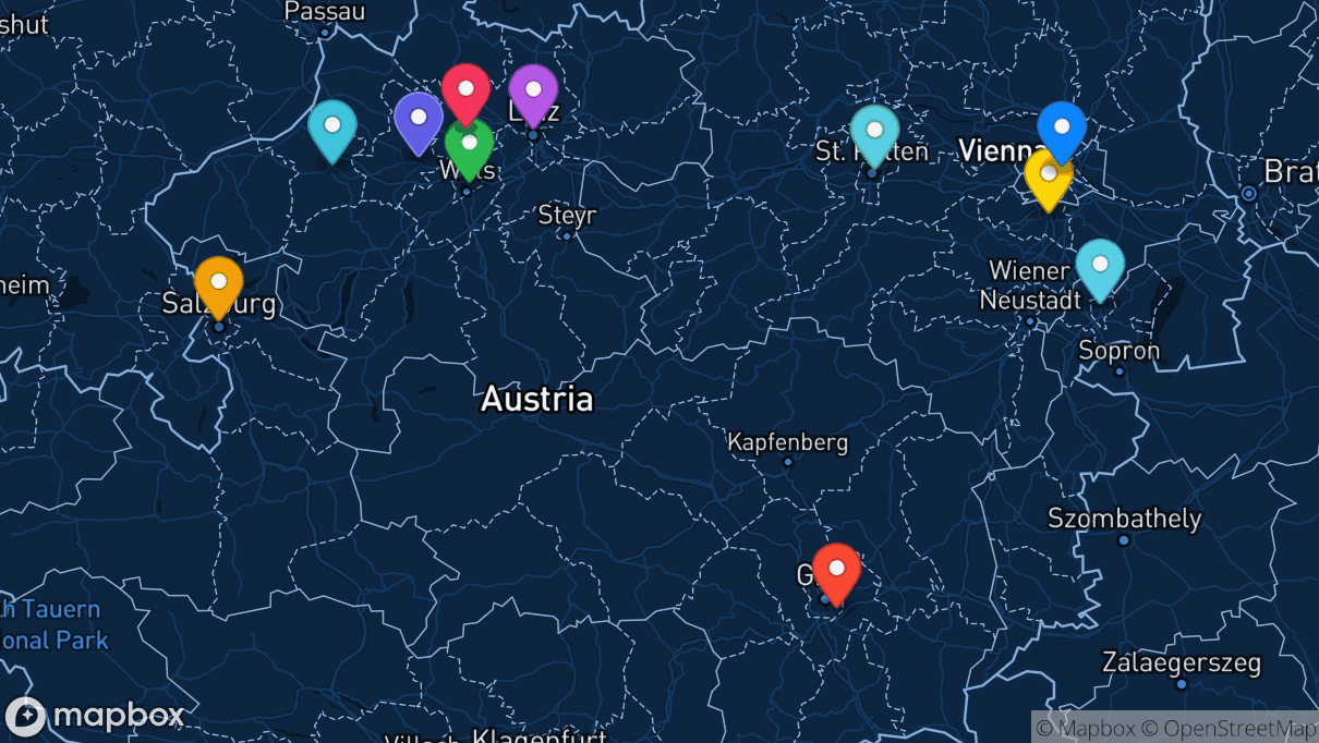 Map of company locations