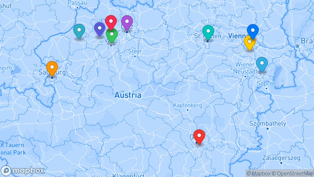 Map of company locations