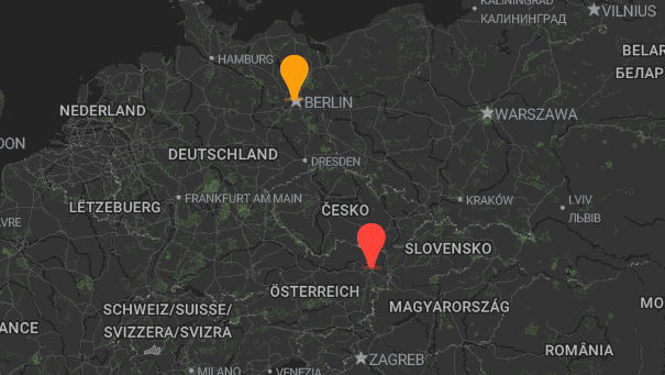 Map of company locations