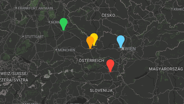 Map of company locations