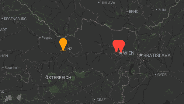 Map of company locations