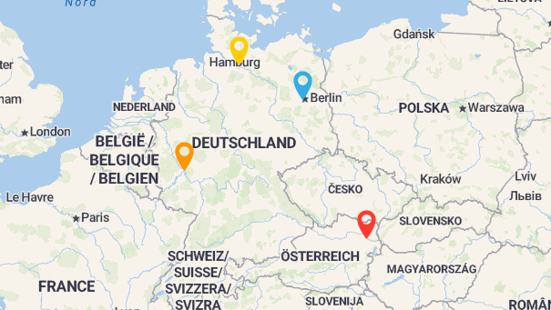 Map of company locations
