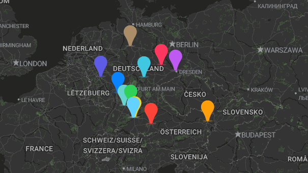 Map of company locations