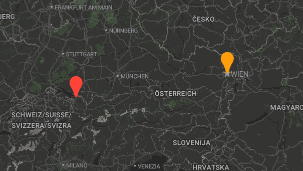Map of company locations
