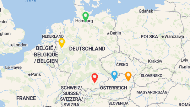 Map of company locations