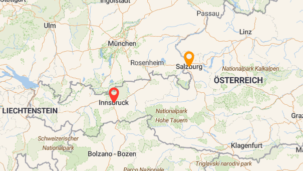 Map of company locations