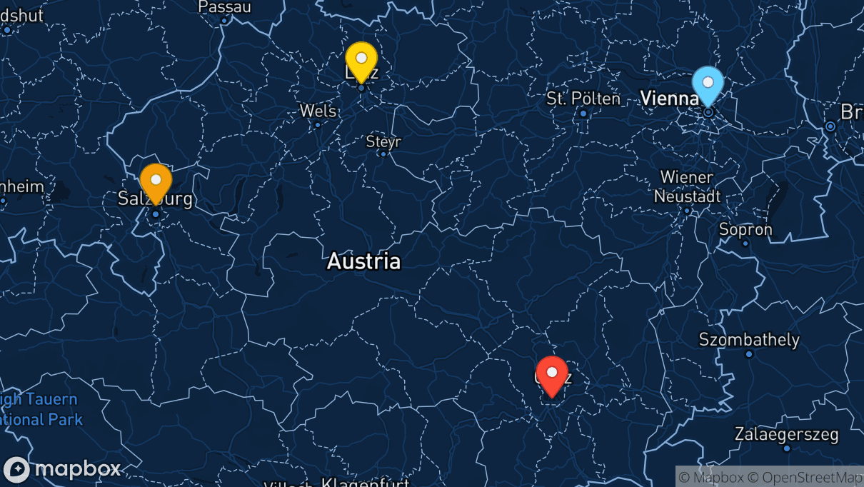 Map of company locations