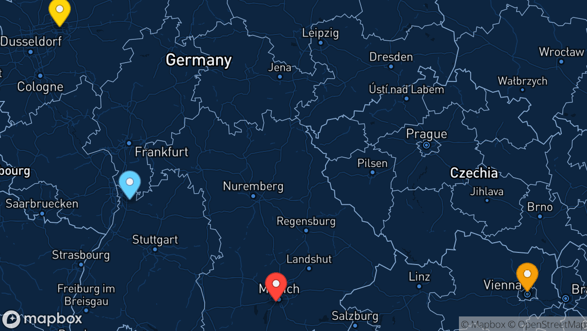 Map of company locations