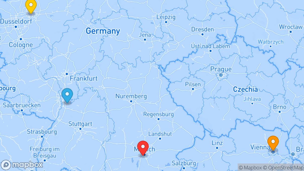 Map of company locations