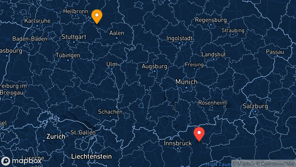 Map of company locations
