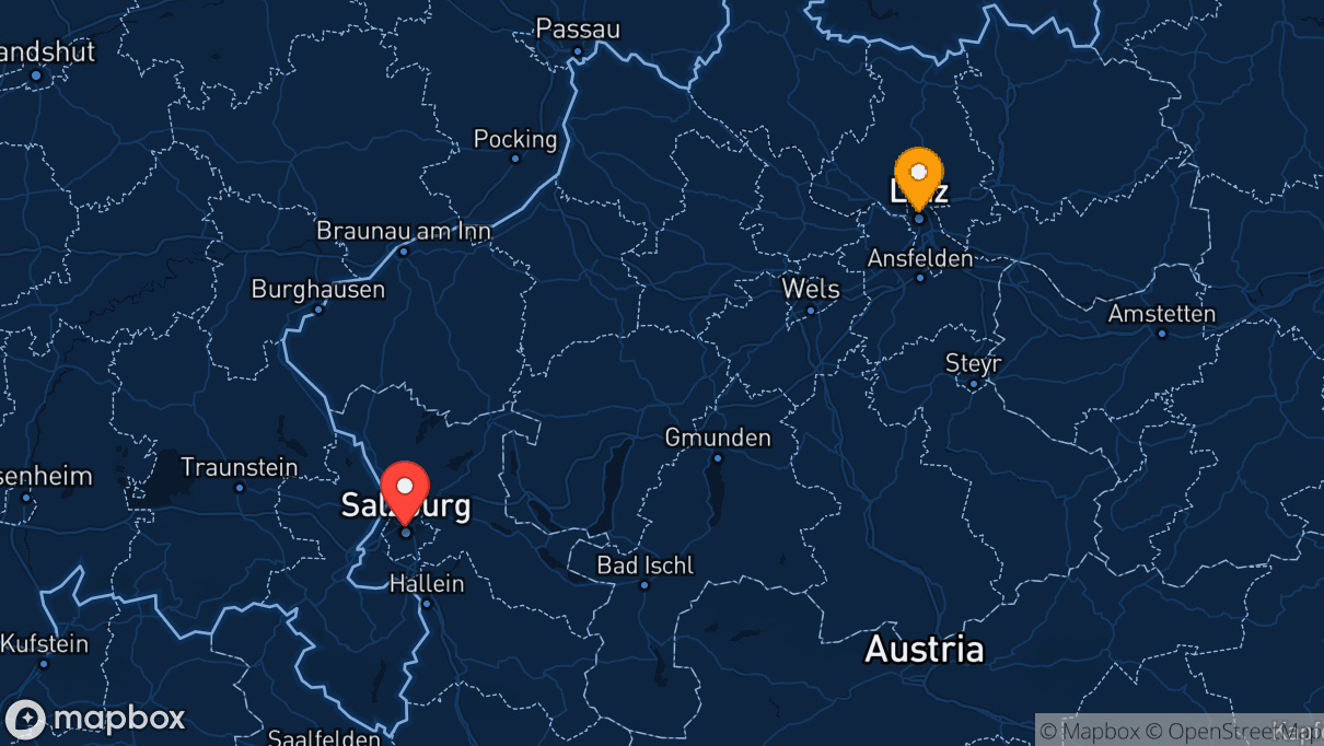 Map of company locations