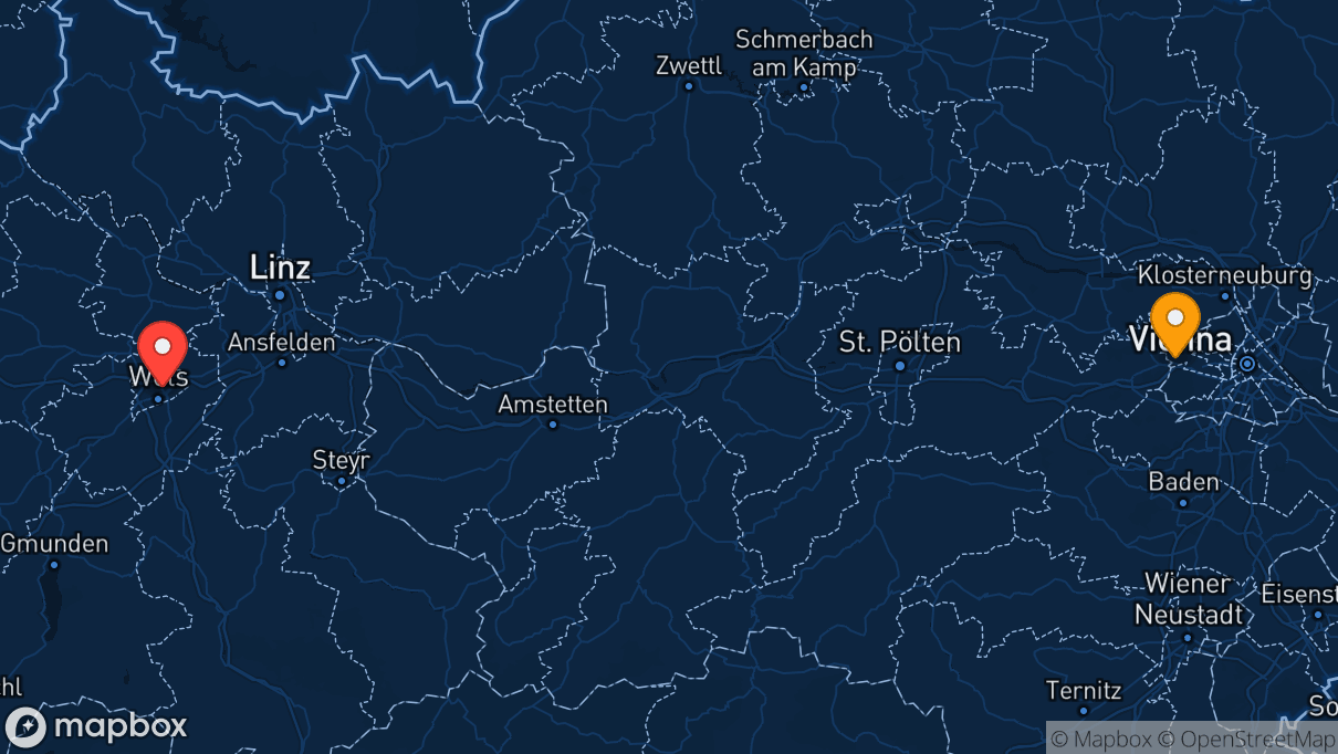 Map of company locations