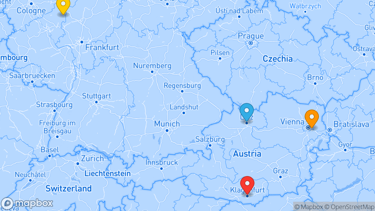 Map of company locations