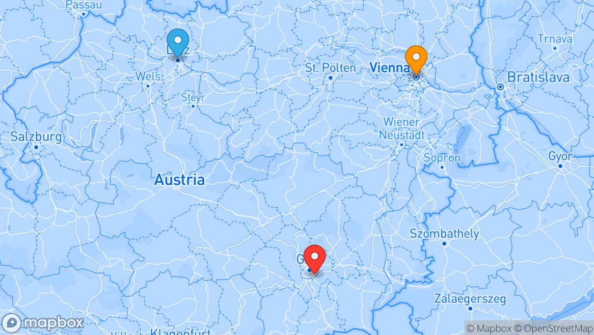 Map of company locations