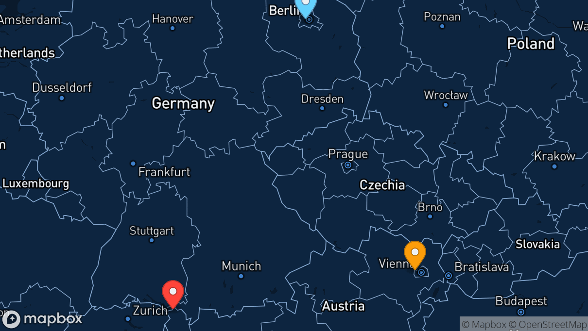 Map of company locations