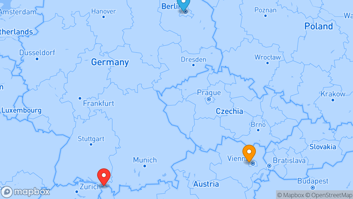 Map of company locations