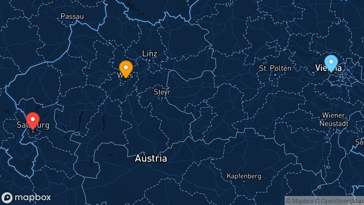 Map of company locations