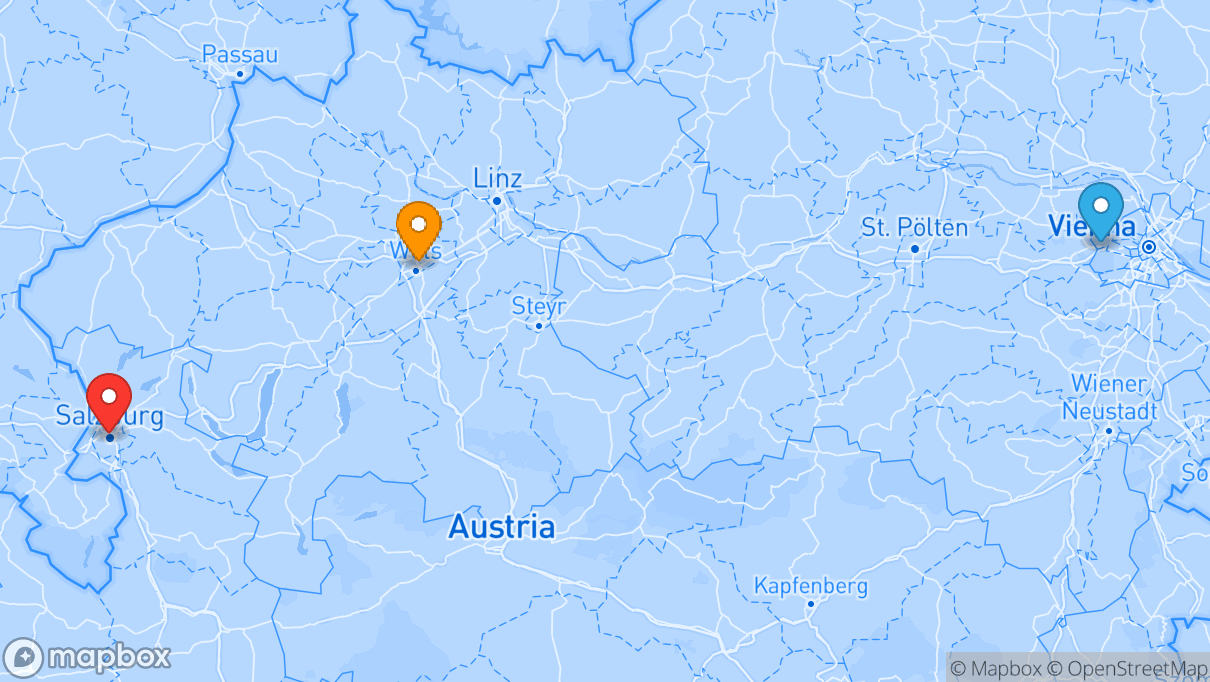 Map of company locations