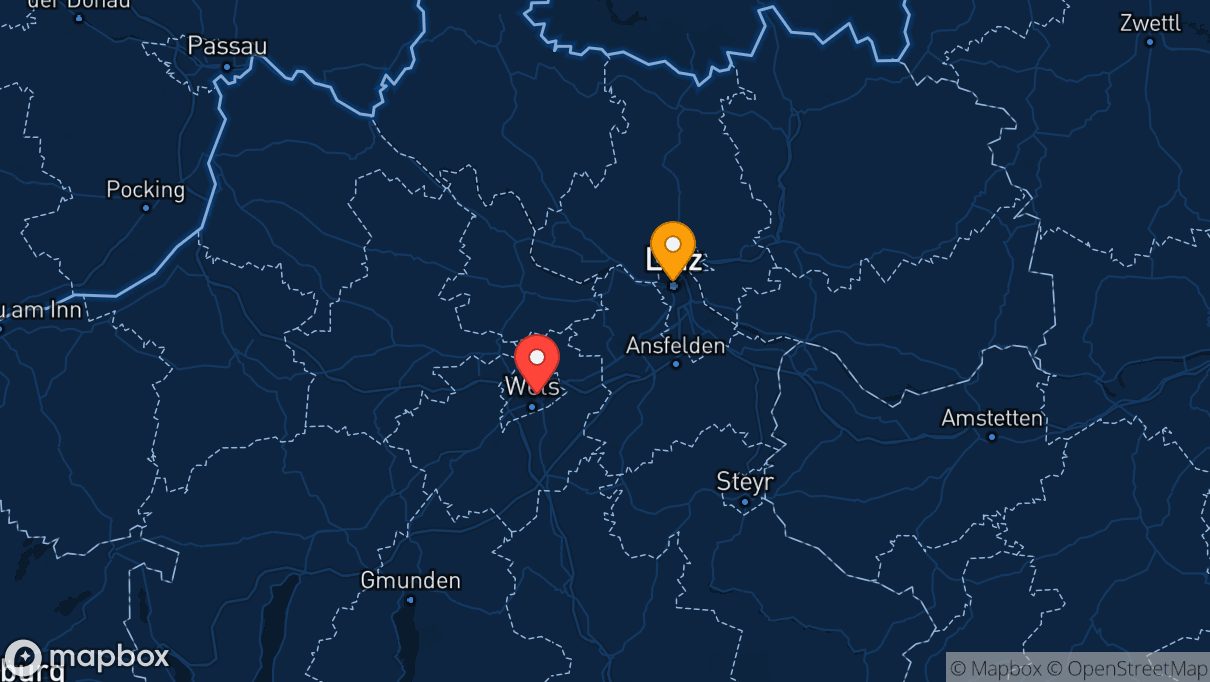 Map of company locations