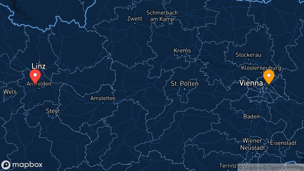 Map of company locations