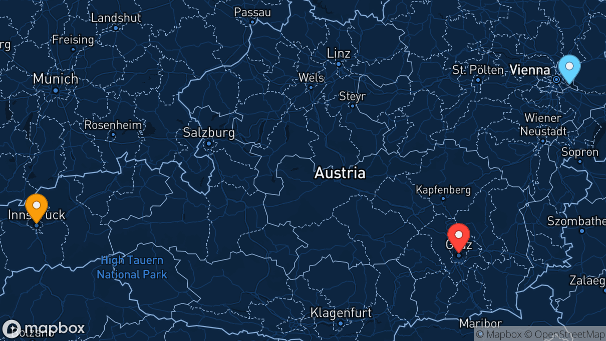 Map of company locations