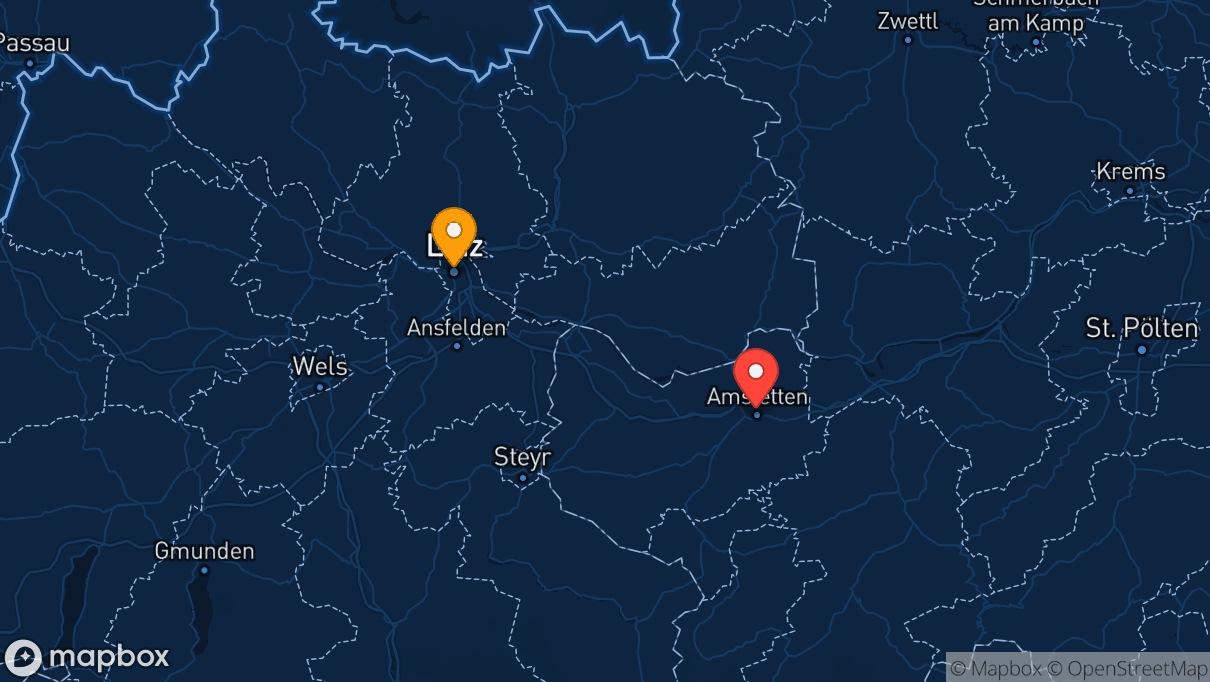 Map of company locations
