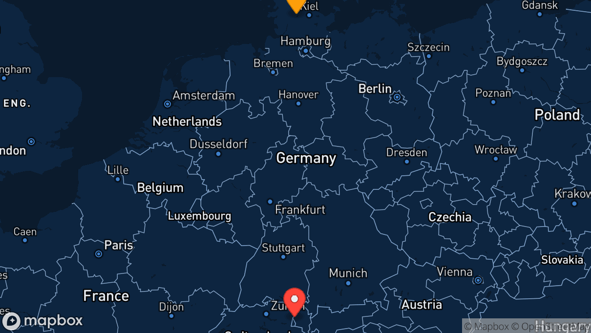 Map of company locations