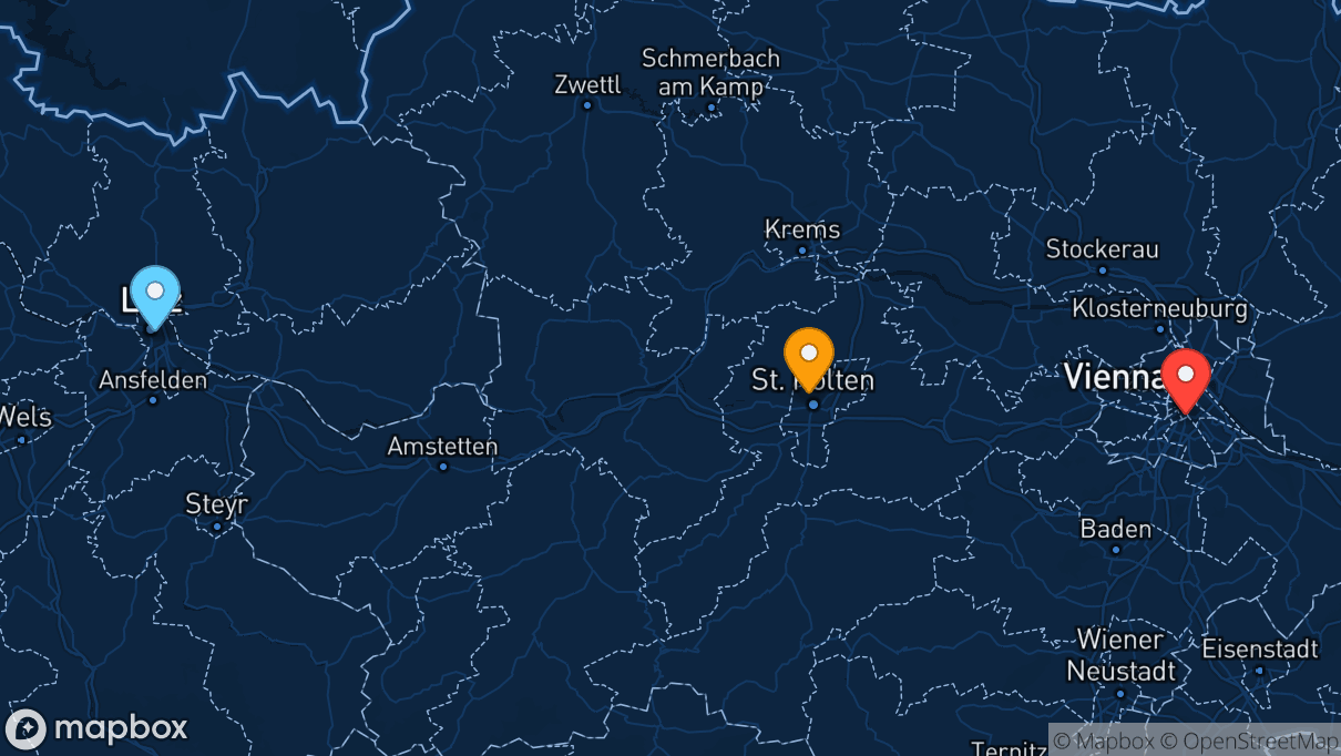 Map of company locations