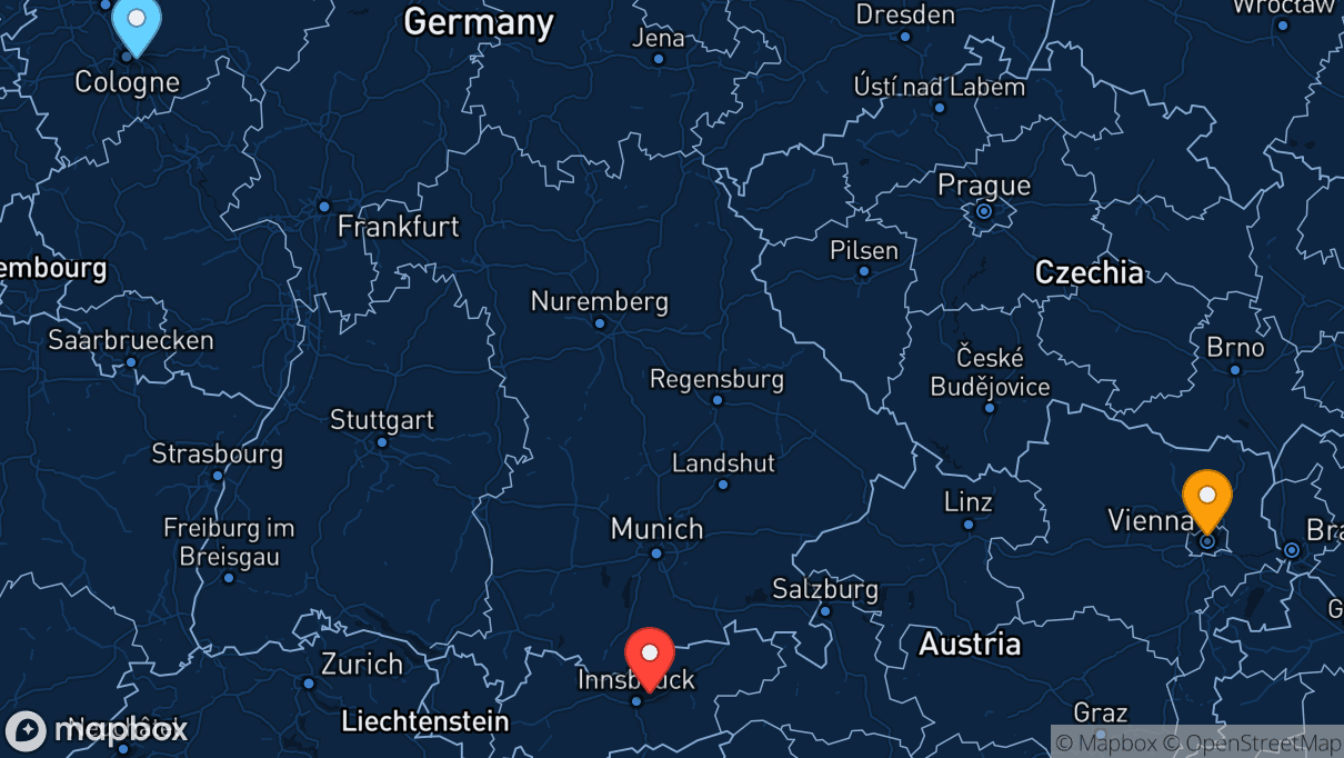 Map of company locations