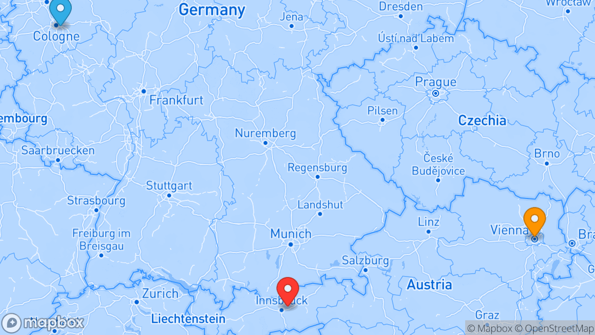 Map of company locations
