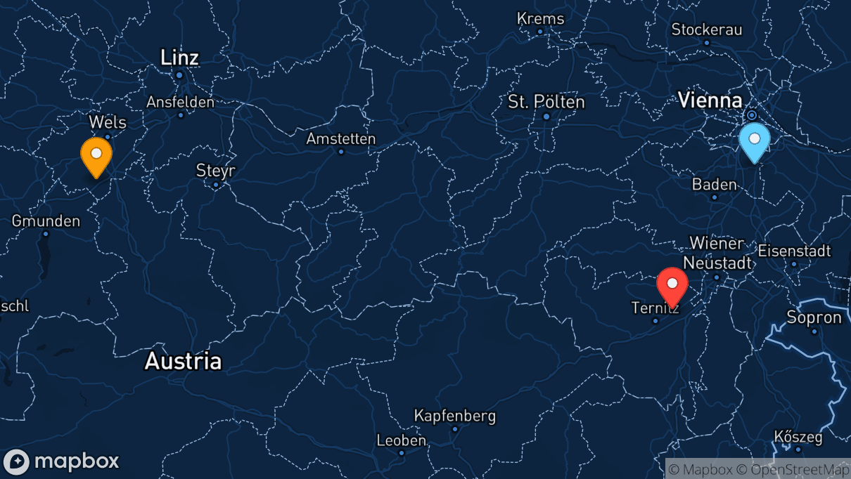 Map of company locations