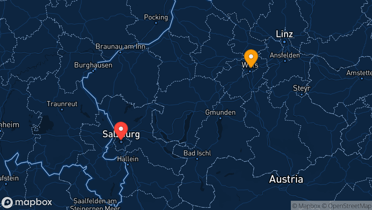 Map of company locations