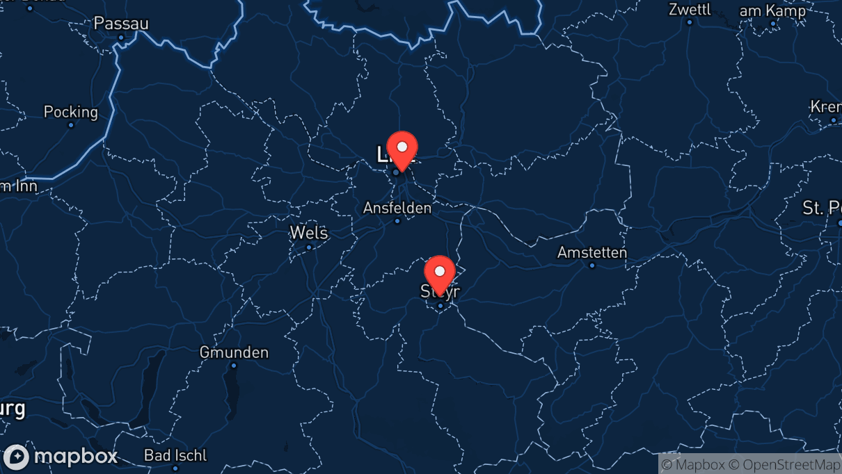 Map of company locations
