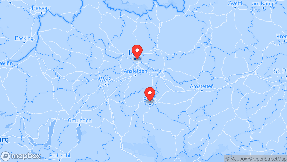 Map of company locations