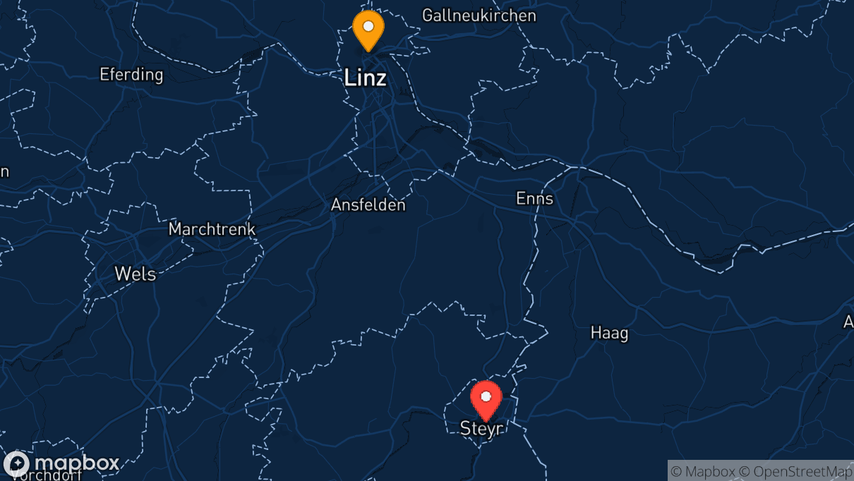 Map of company locations