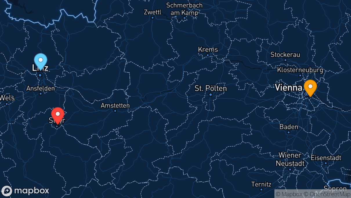 Map of company locations