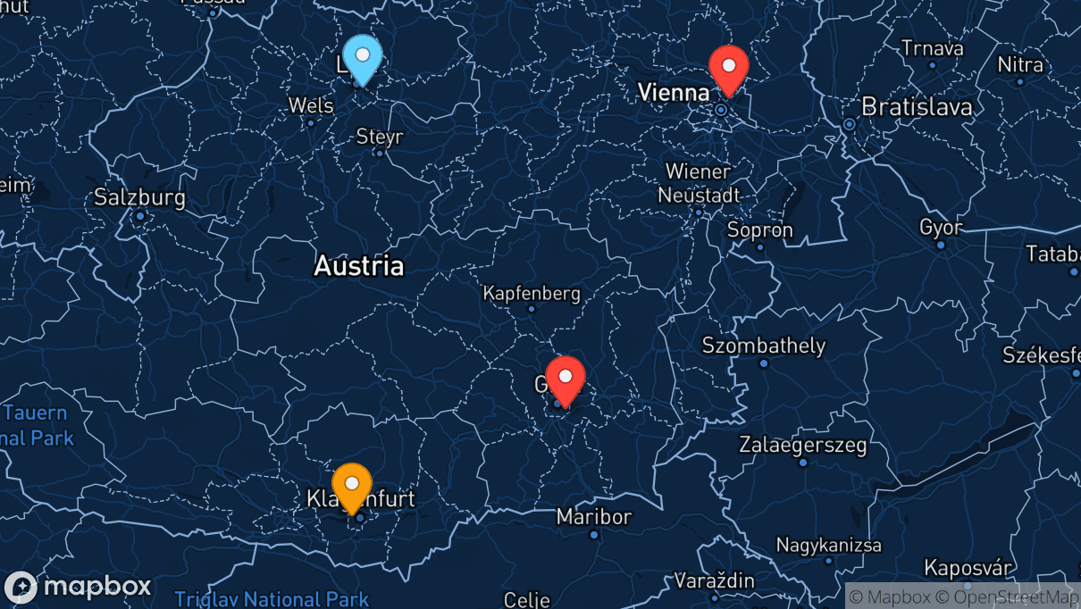 Map of company locations